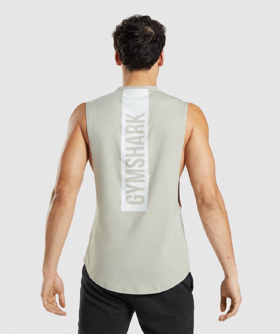 αμανικα μπλουζακια Gymshark Bold Drop Arm ανδρικα γκρι | GR_ZI1950