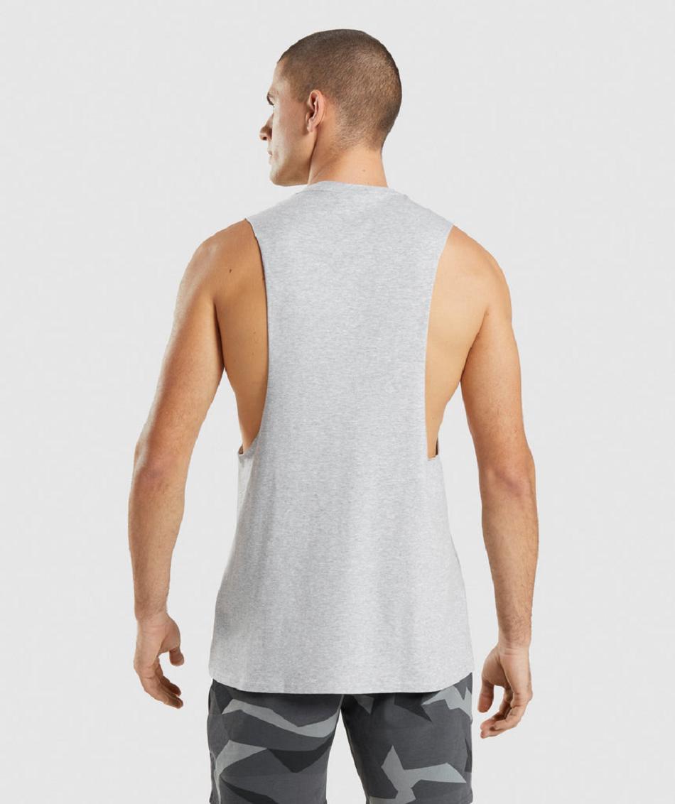 αμανικα μπλουζακια Gymshark Critical 2.0 Drop Arm ανδρικα ανοιχτο γκρι | GR_NN2138
