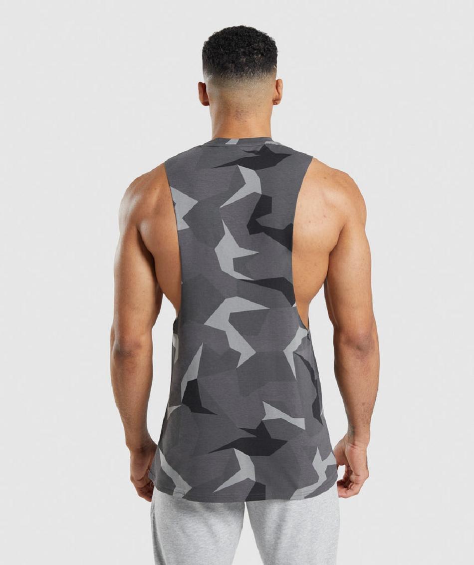αμανικα μπλουζακια Gymshark Critical Drop Arm ανδρικα μαυρα | GR_AZ8829