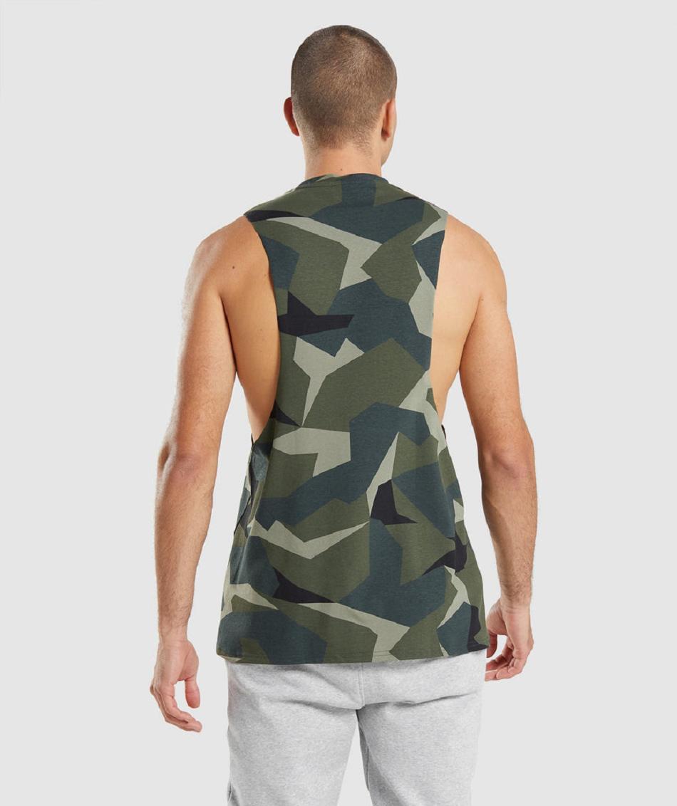 αμανικα μπλουζακια Gymshark Critical Drop Arm ανδρικα πρασινο | GR_CG2239