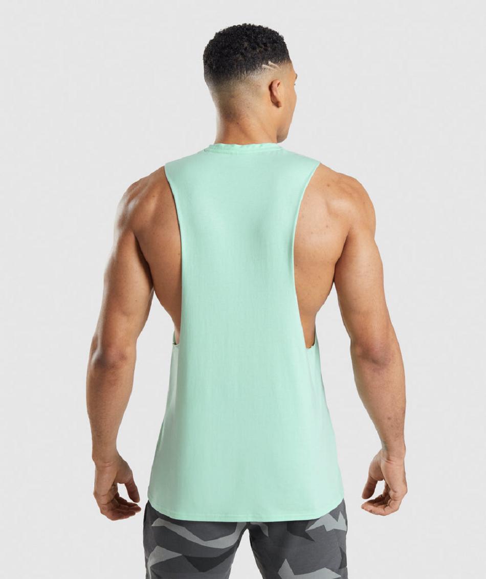 αμανικα μπλουζακια Gymshark Critical Drop Arm ανδρικα μπλε | GR_S5235