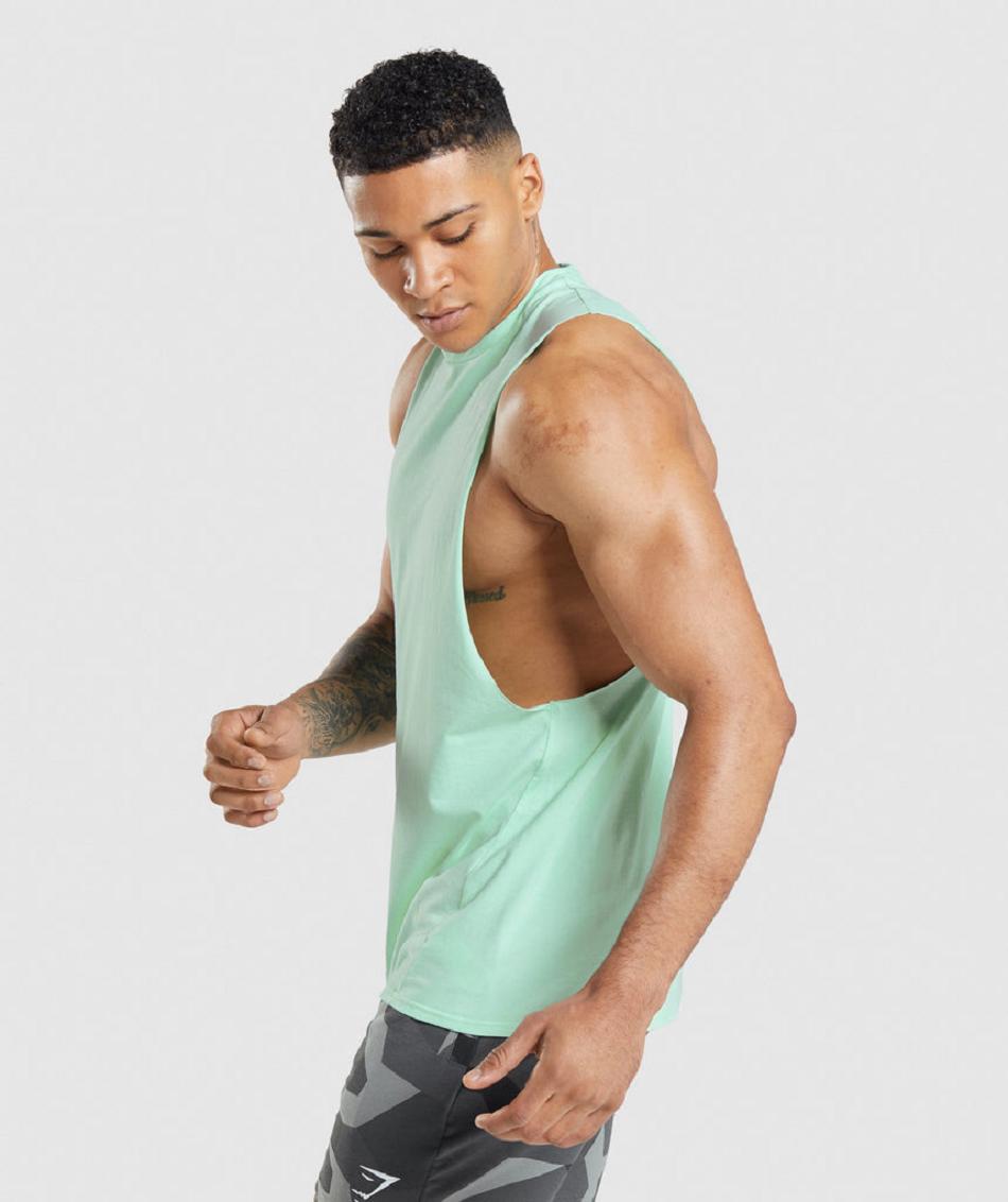 αμανικα μπλουζακια Gymshark Critical Drop Arm ανδρικα μπλε | GR_S5235