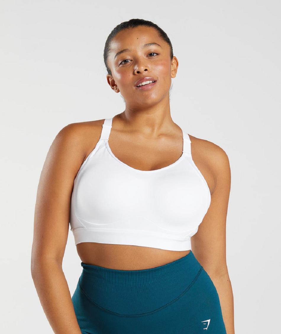 Αθλητικο Σουτιεν Gymshark Cut Out Back High Support γυναικεια ασπρα | GR_YJ9589