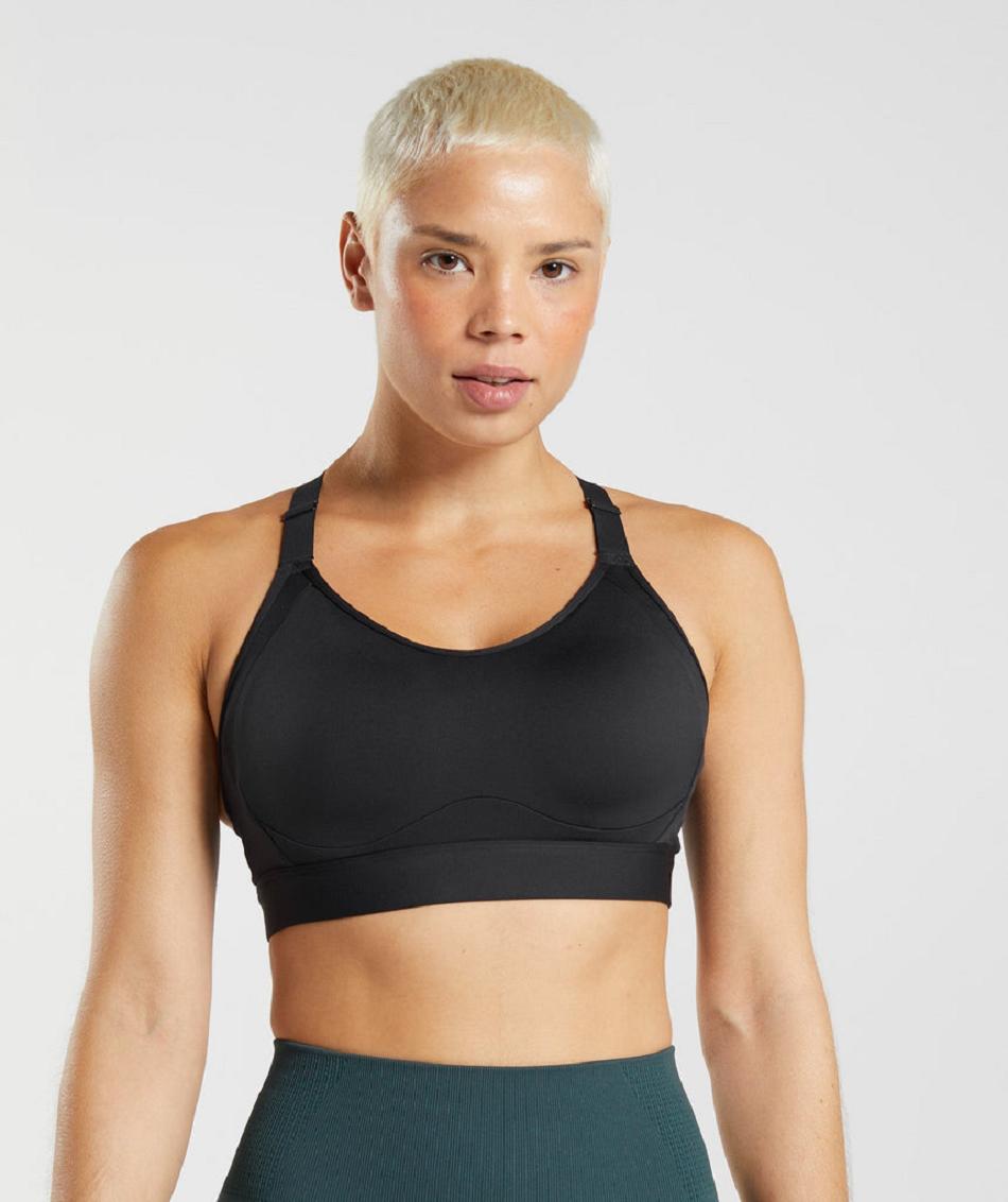 Αθλητικο Σουτιεν Gymshark Cut Out Back High Support γυναικεια μαυρα | GR_TG8005