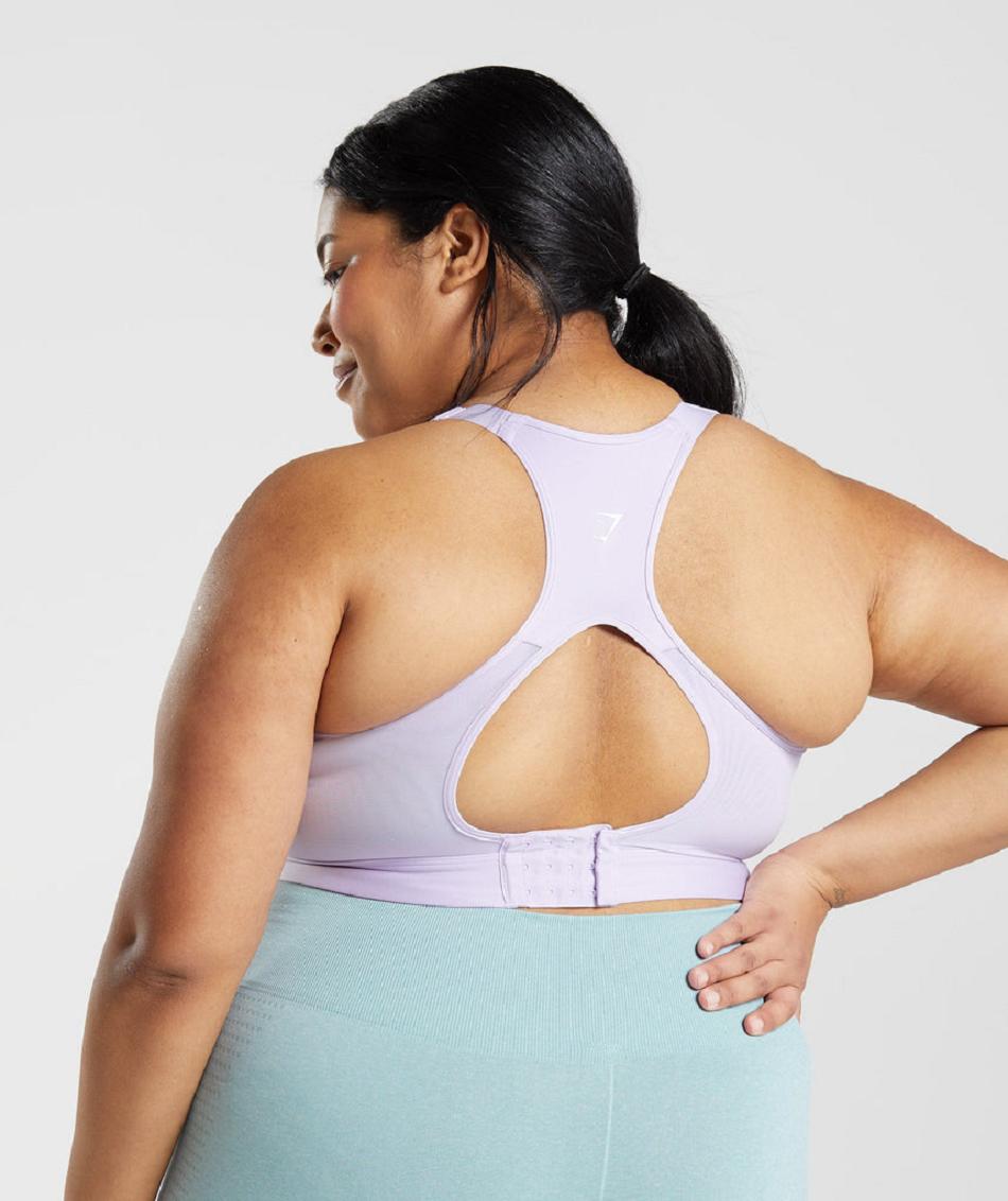 Αθλητικο Σουτιεν Gymshark Cut Out Back High Support γυναικεια μωβ | GR_MI3237