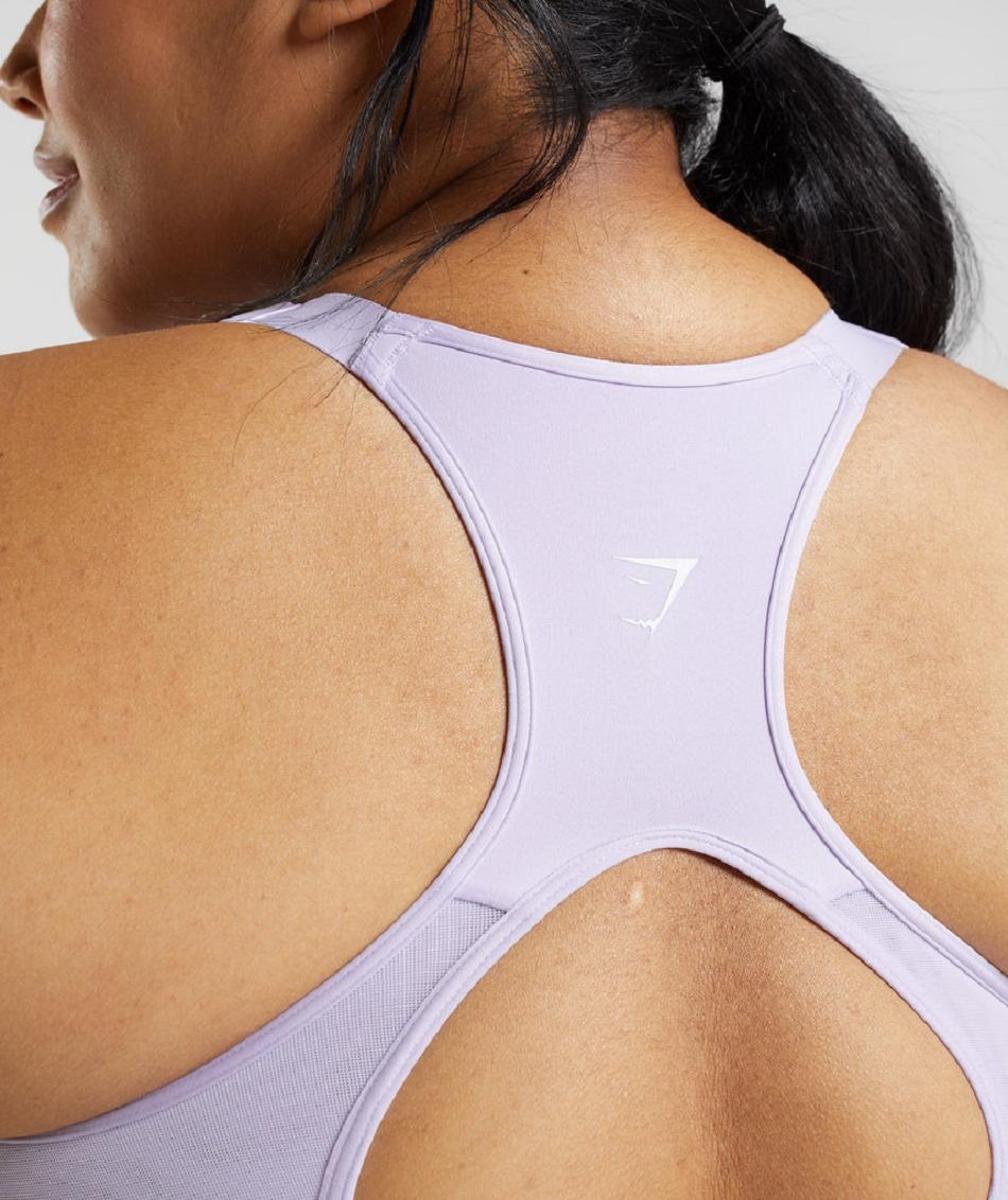 Αθλητικο Σουτιεν Gymshark Cut Out Back High Support γυναικεια μωβ | GR_MI3237