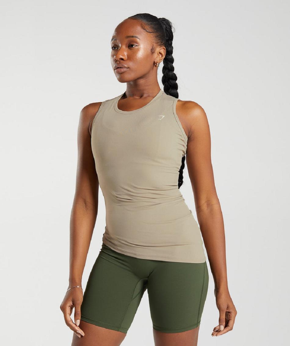 αμανικα μπλουζακια Gymshark Elevate Asymmetric γυναικεια καφε | GR_XC3885
