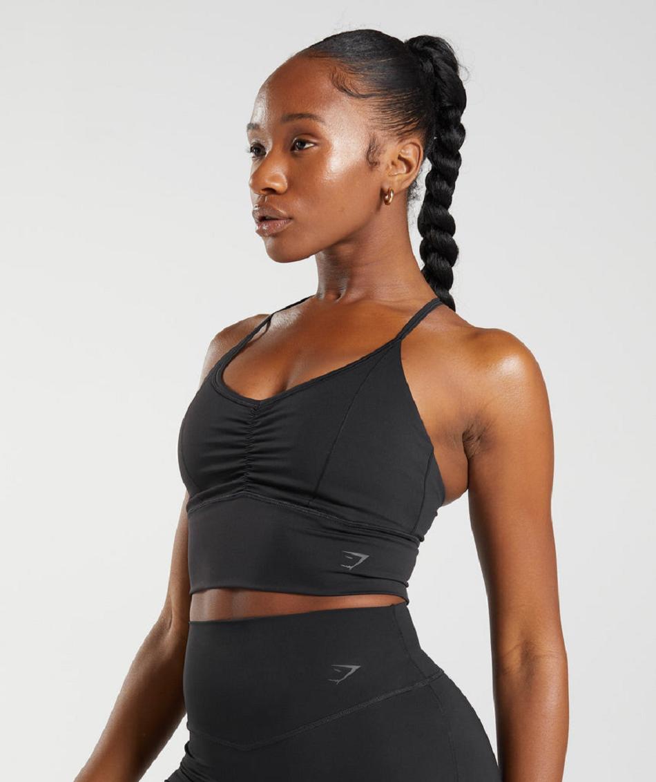 Αθλητικο Σουτιεν Gymshark Elevate Longline γυναικεια μαυρα | GR_YJ7567