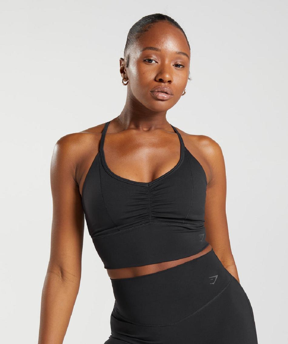 Αθλητικο Σουτιεν Gymshark Elevate Longline γυναικεια μαυρα | GR_YJ7567