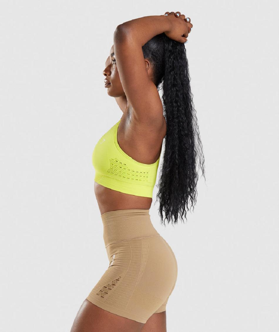 Αθλητικο Σουτιεν Gymshark Energy Seamless γυναικεια κίτρινα | GR_QX4471