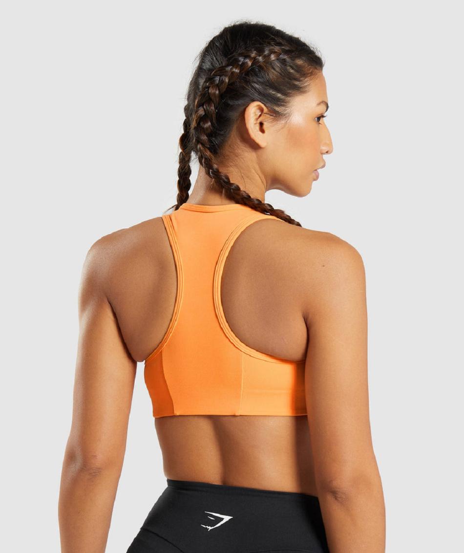 Αθλητικο Σουτιεν Gymshark Essential Racer Back γυναικεια βερίκοκο πορτοκαλι | GR_CR2509