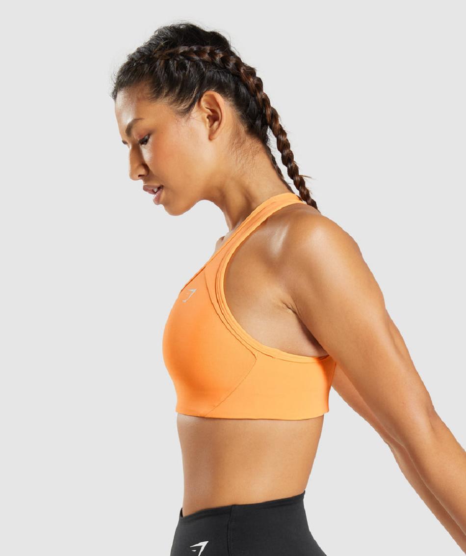 Αθλητικο Σουτιεν Gymshark Essential Racer Back γυναικεια βερίκοκο πορτοκαλι | GR_CR2509
