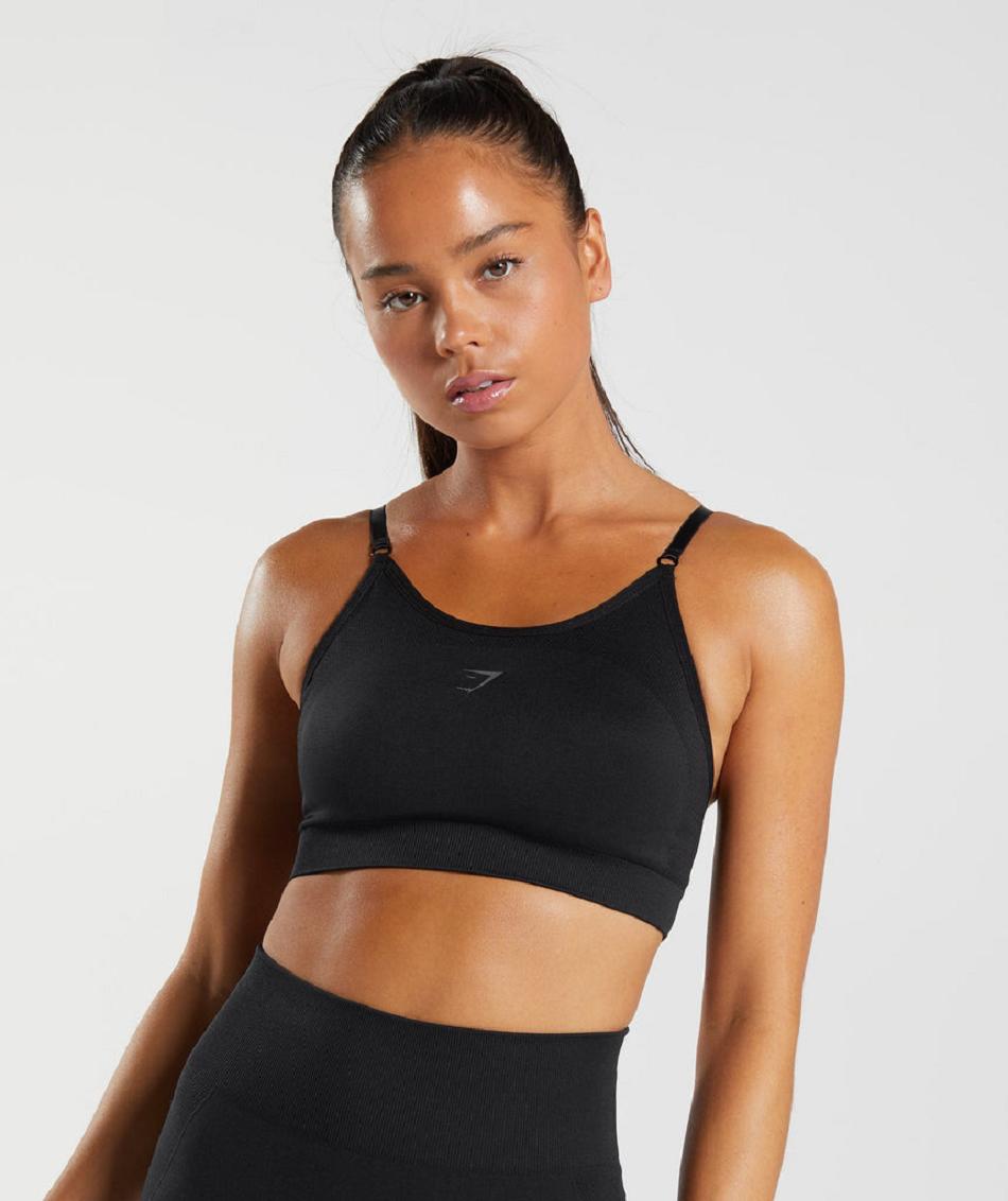 Αθλητικο Σουτιεν Gymshark Flex Strappy γυναικεια μαυρα | GR_BO1199