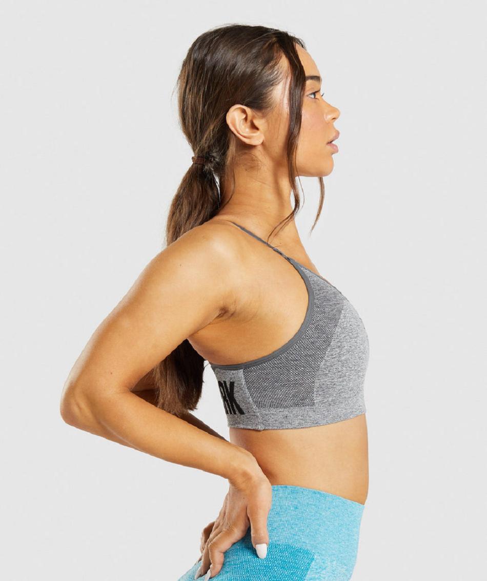 Αθλητικο Σουτιεν Gymshark Flex Strappy γυναικεια γκρι | GR_CR4397
