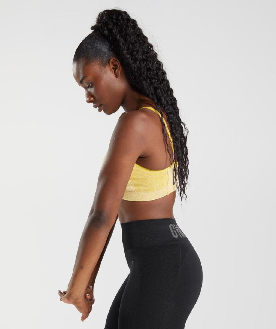 Αθλητικο Σουτιεν Gymshark Flex Strappy γυναικεια κίτρινα ασπρα | GR_Q2577