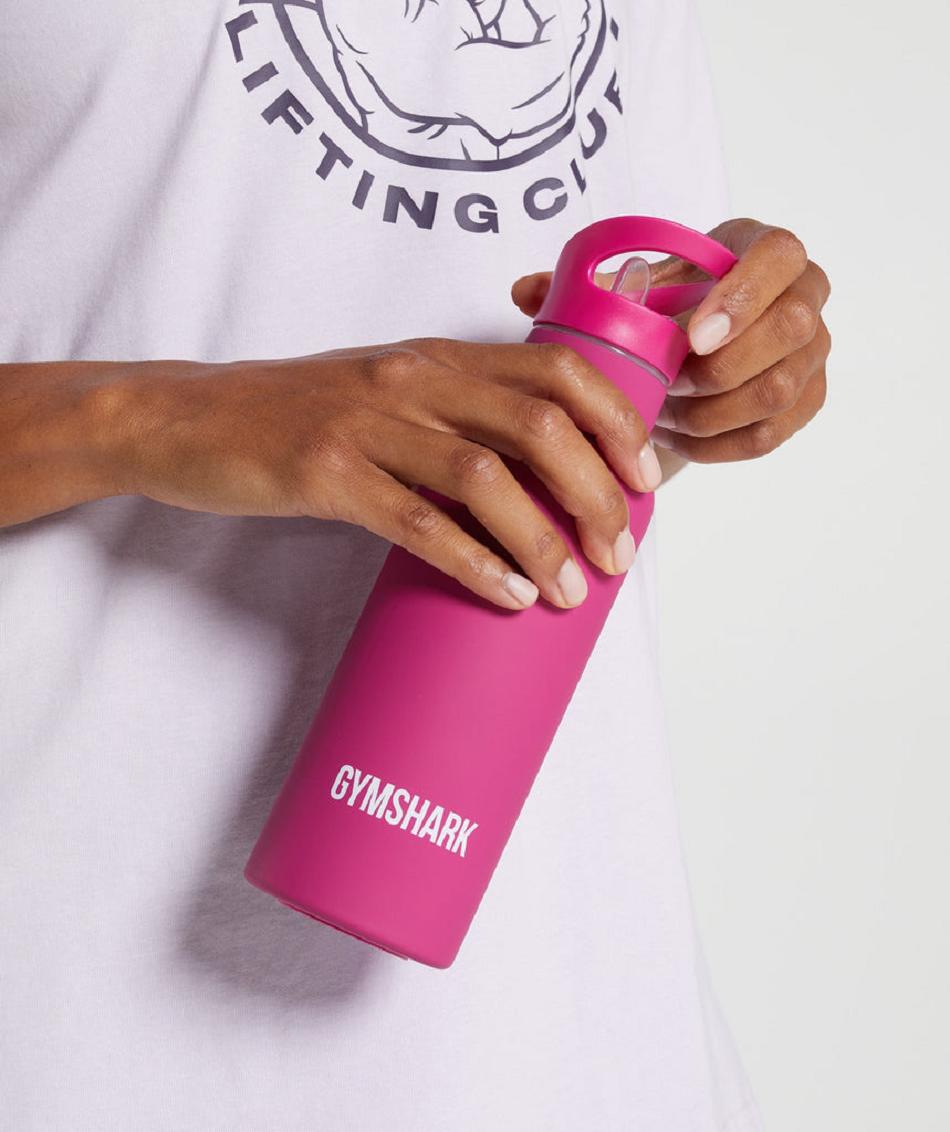 Μπουκάλια νερού Gymshark Flip Straw ανδρικα ροζ | GR_SU5418