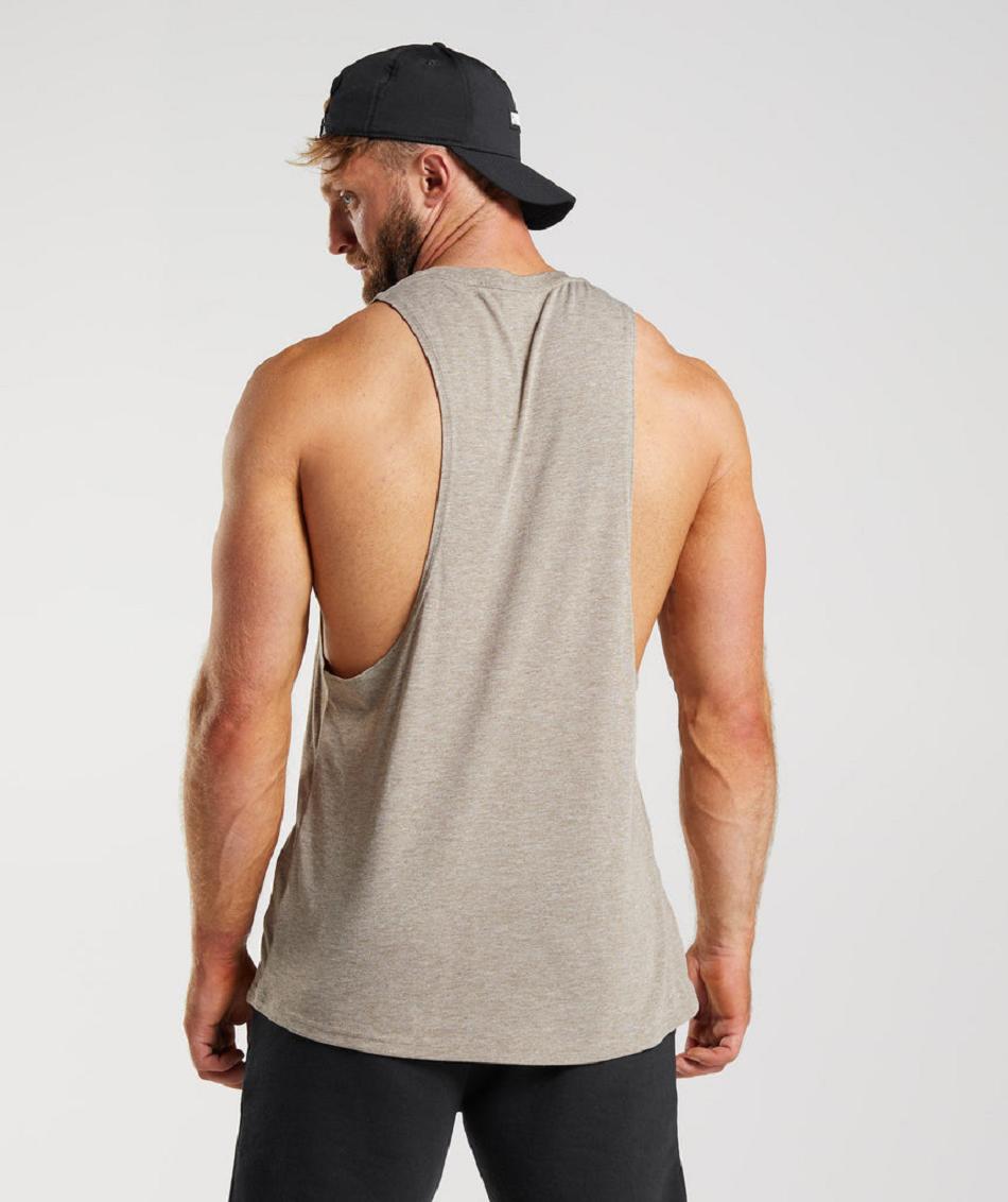 αμανικα μπλουζακια Gymshark Legacy Drop Arm ανδρικα γκρι | GR_QX2993