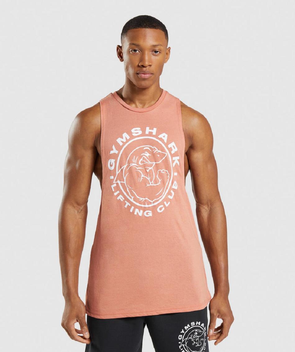 αμανικα μπλουζακια Gymshark Legacy Drop Arm ανδρικα ροζ | GR_QZ6941