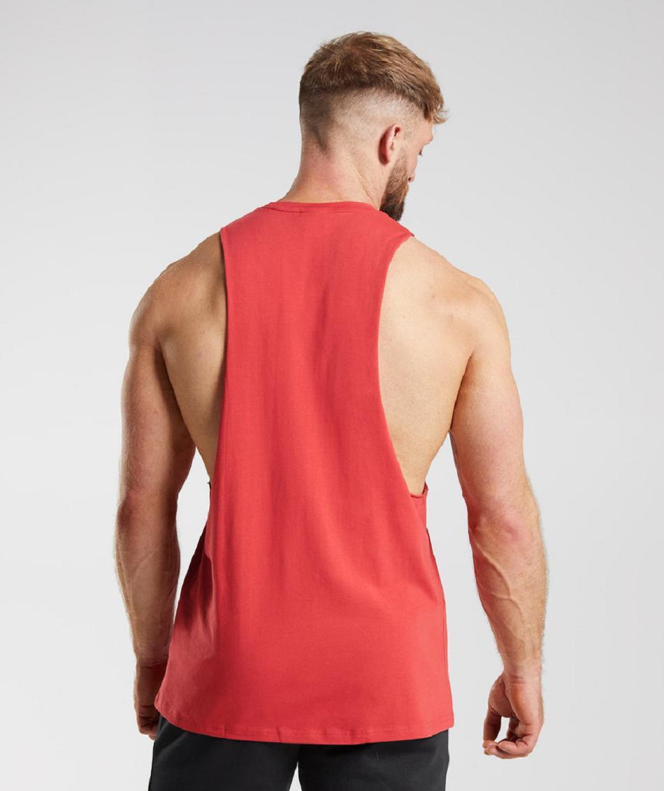 αμανικα μπλουζακια Gymshark Legacy Drop Arm ανδρικα κοκκινα | GR_VV5225