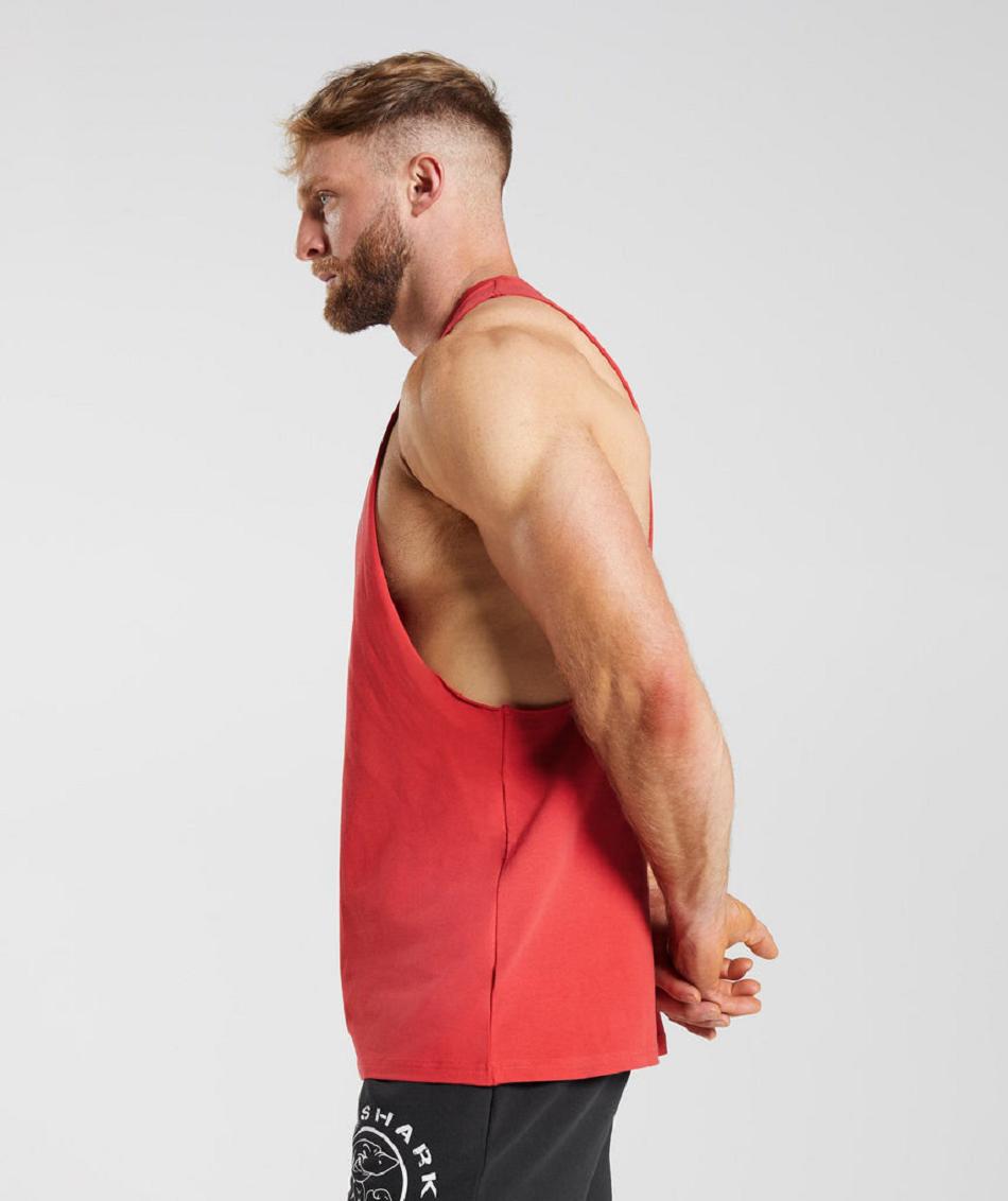 αμανικα μπλουζακια Gymshark Legacy Drop Arm ανδρικα κοκκινα | GR_VV5225