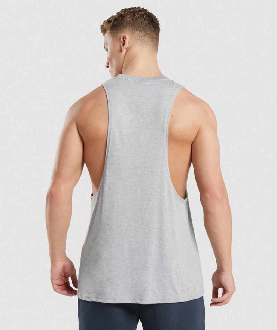 αμανικα μπλουζακια Gymshark Legacy Drop Arm ανδρικα ανοιχτο γκρι | GR_IM6814