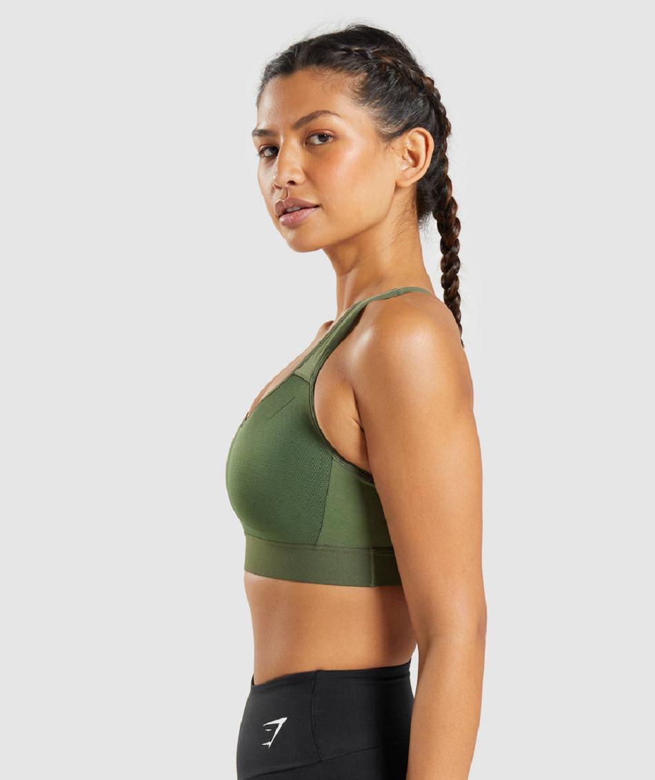 Αθλητικο Σουτιεν Gymshark Lightweight High Support γυναικεια Ελιά | GR_CR8694