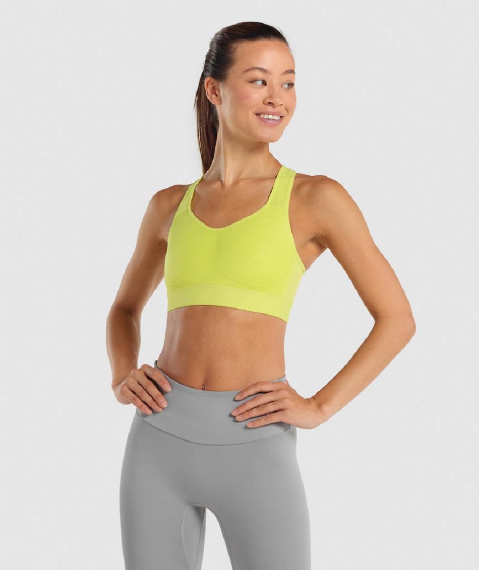 Αθλητικο Σουτιεν Gymshark Lightweight High Support γυναικεια κίτρινα | GR_EG3181