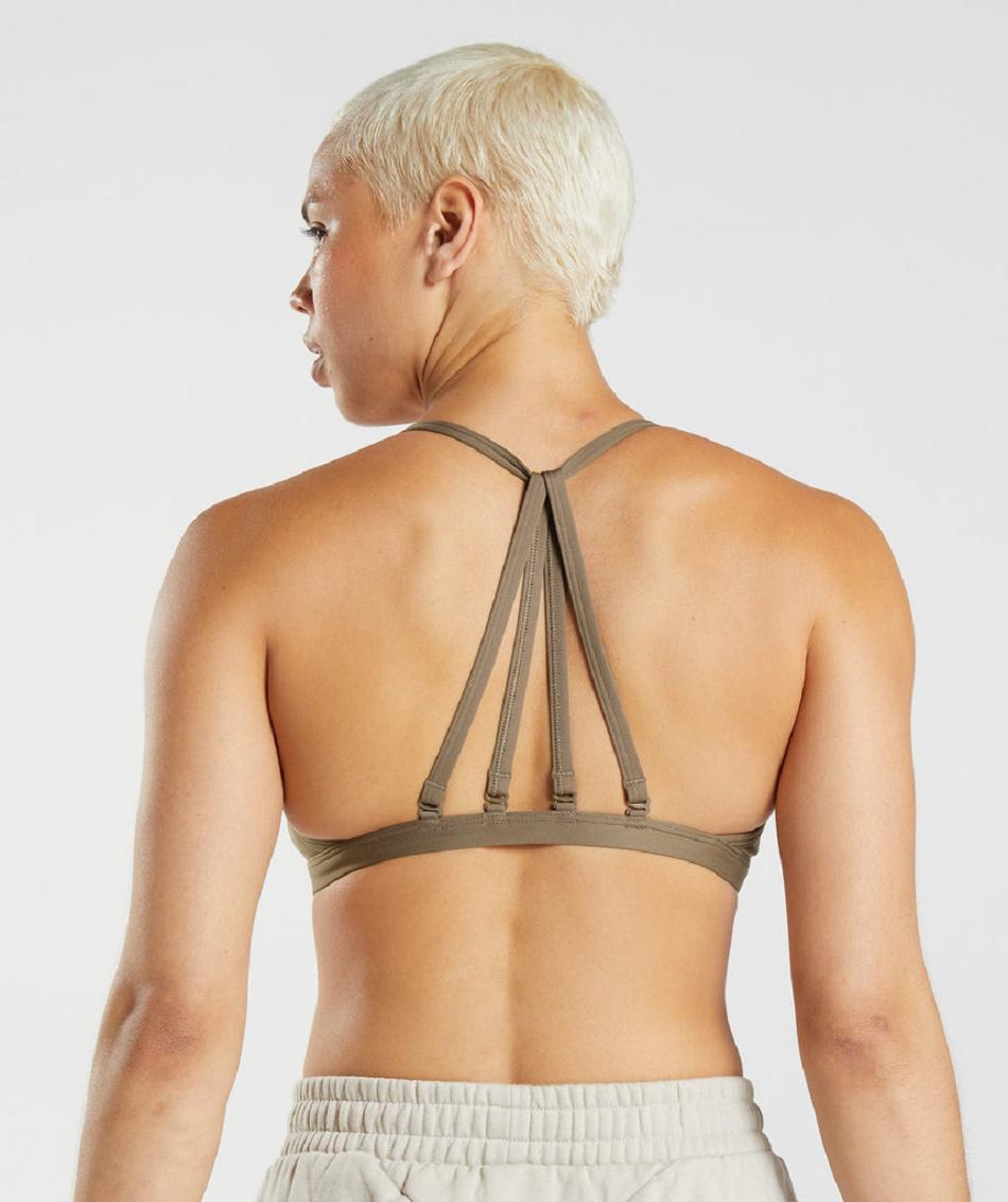 Αθλητικο Σουτιεν Gymshark Minimal γυναικεια καφε | GR_NN7187