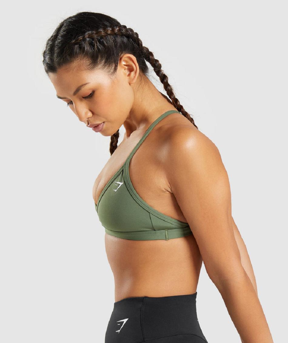 Αθλητικο Σουτιεν Gymshark Minimal γυναικεια Ελιά | GR_QZ7691