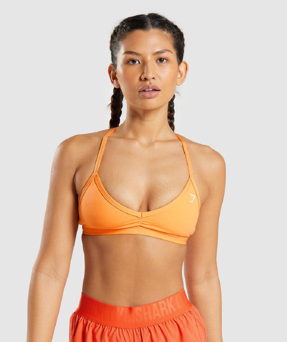 Αθλητικο Σουτιεν Gymshark Minimal γυναικεια βερίκοκο πορτοκαλι | GR_UV9167