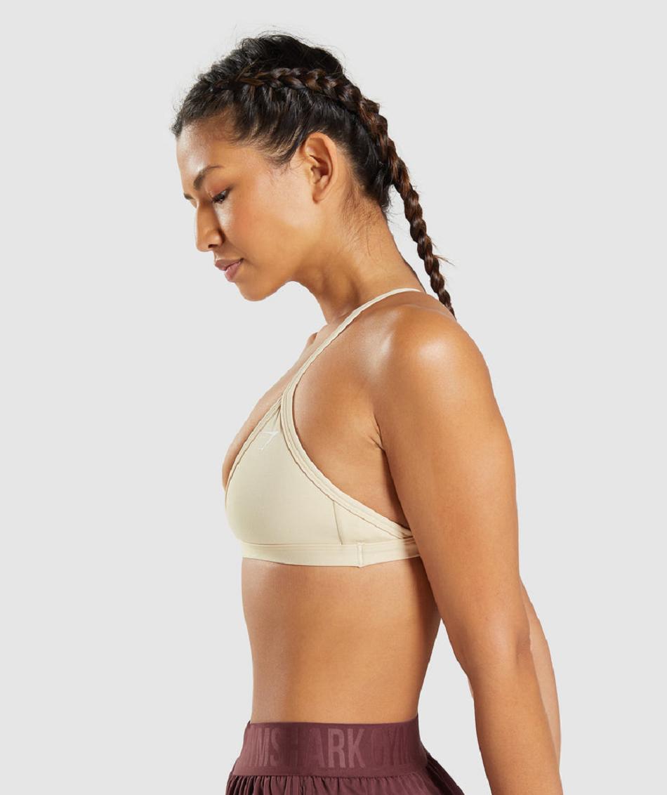 Αθλητικο Σουτιεν Gymshark Minimal γυναικεια ανοιχτο κίτρινα καφε | GR_VV2408