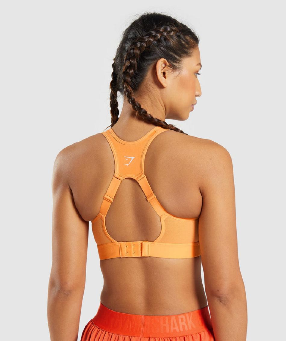 Αθλητικο Σουτιεν Gymshark Open Back γυναικεια βερίκοκο πορτοκαλι | GR_BH5755