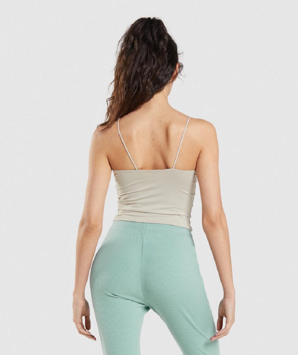 αμανικα μπλουζακια Gymshark Pause Cami γυναικεια γκρι | GR_QZ7243