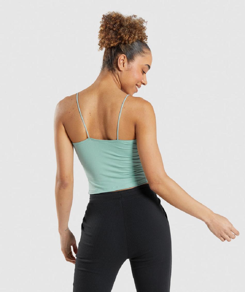 αμανικα μπλουζακια Gymshark Pause Cami γυναικεια μπλε | GR_SU2195