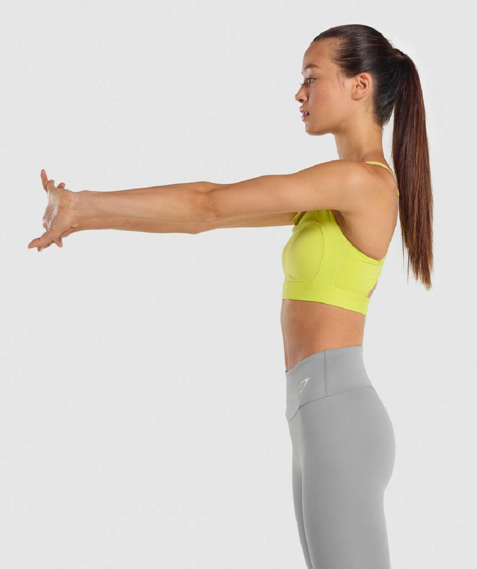 Αθλητικο Σουτιεν Gymshark Racer Back γυναικεια κίτρινα | GR_ZI2150