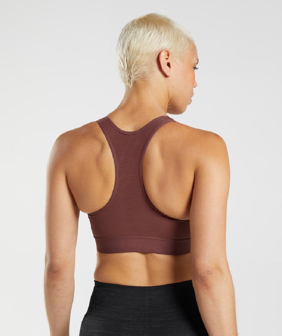 Αθλητικο Σουτιεν Gymshark Racerback High Support γυναικεια ροζ καφε | GR_EG7194
