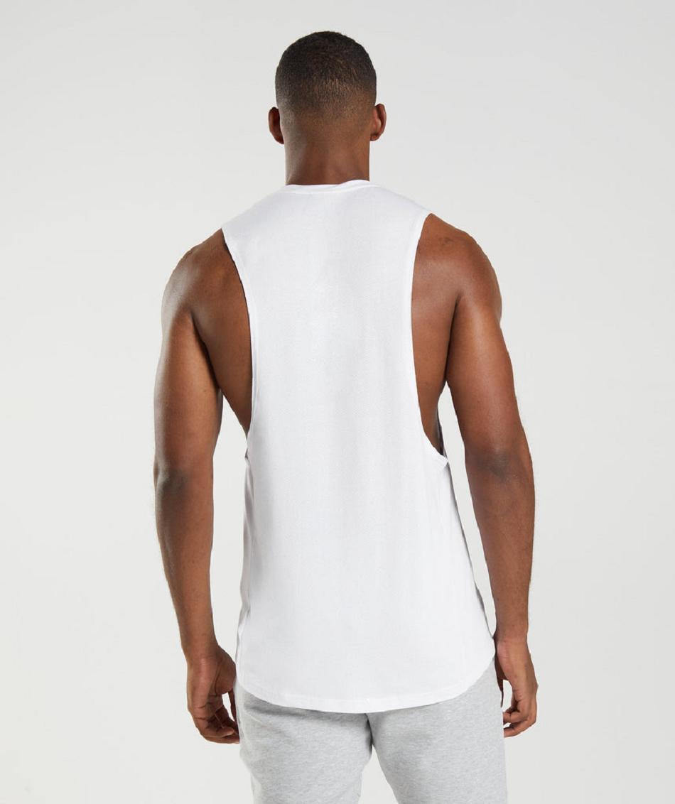 αμανικα μπλουζακια Gymshark React Drop Arm ανδρικα ασπρα | GR_EG2620