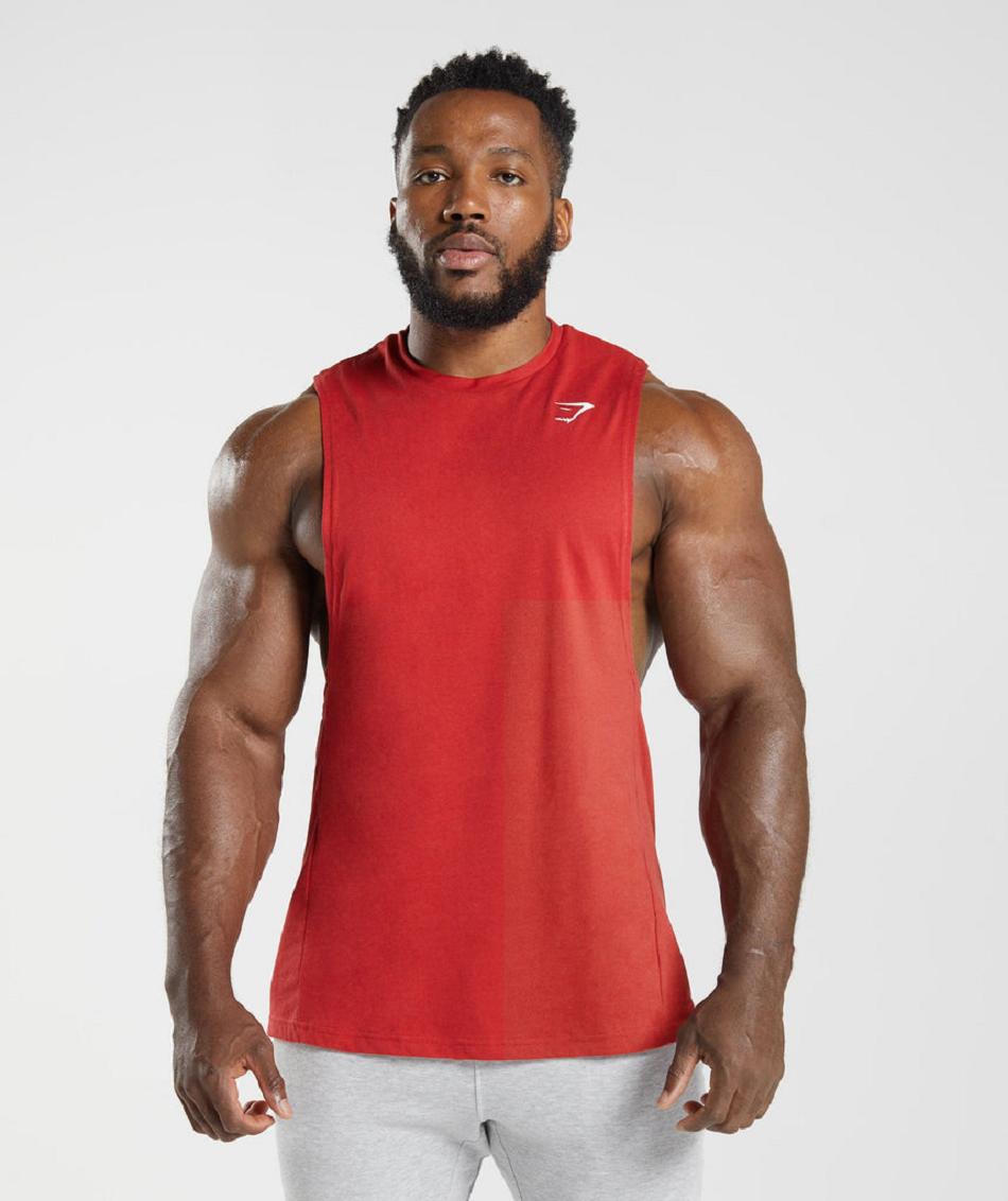 αμανικα μπλουζακια Gymshark React Drop Arm ανδρικα κοκκινα | GR_N1549