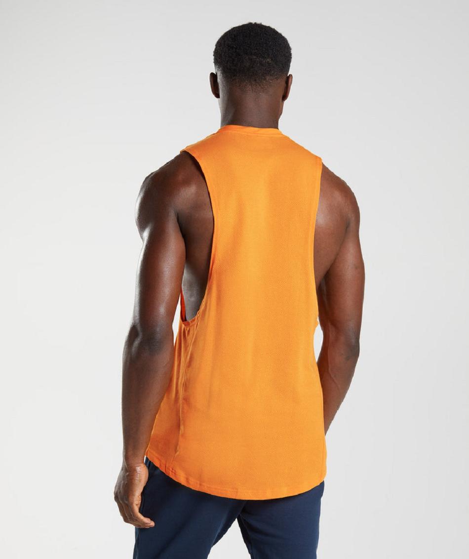 αμανικα μπλουζακια Gymshark React Drop Arm ανδρικα πορτοκαλι | GR_TC6301
