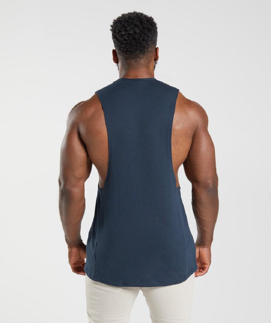 αμανικα μπλουζακια Gymshark React Drop Arm ανδρικα σκουρο μπλε | GR_EE8811