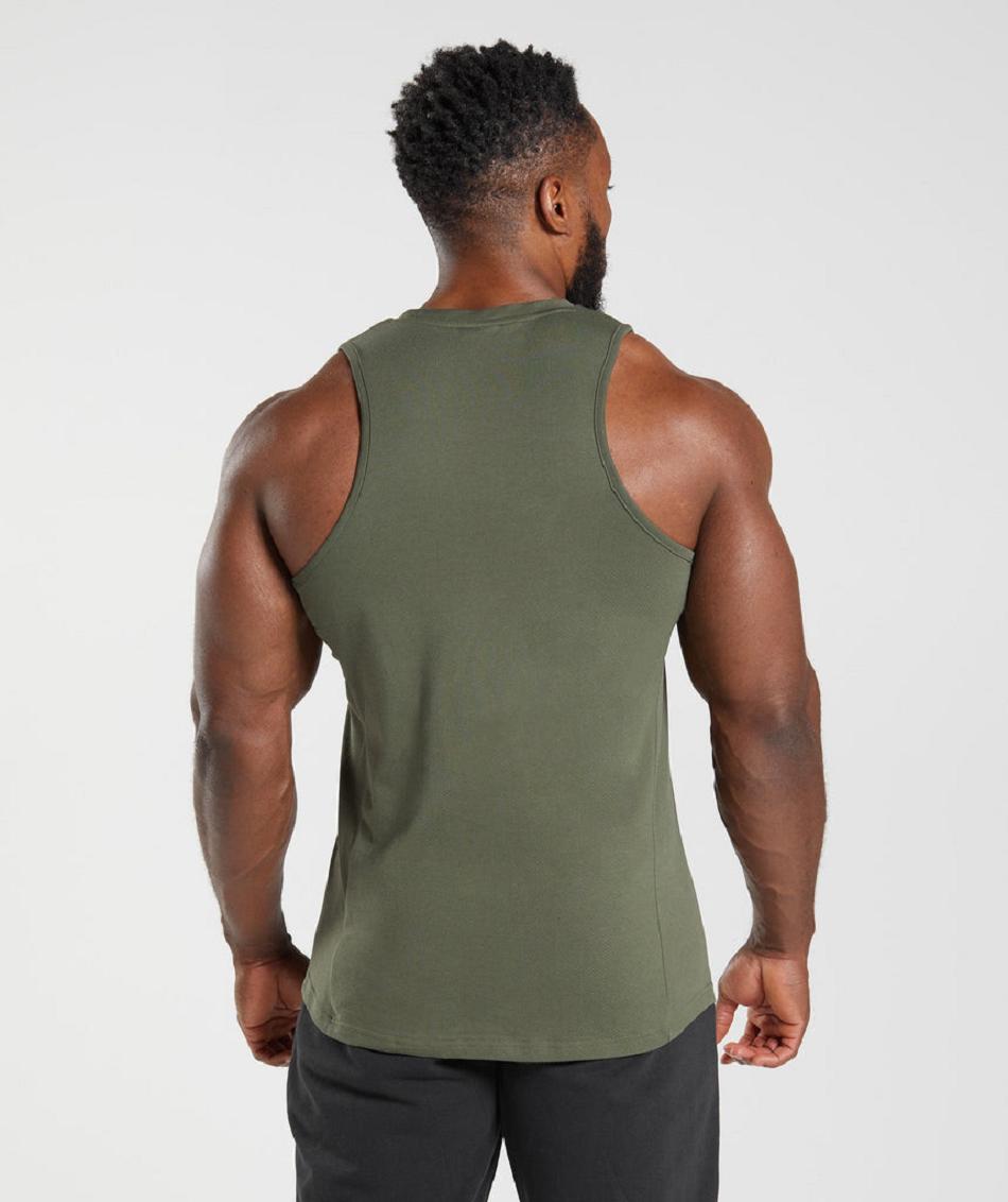 αμανικα μπλουζακια Gymshark React ανδρικα Ελιά | GR_YJ5907