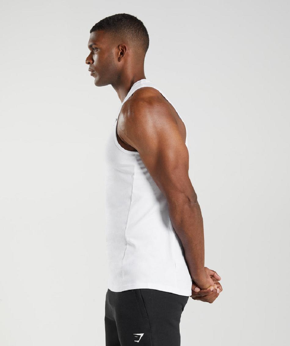 αμανικα μπλουζακια Gymshark React ανδρικα ασπρα | GR_YQ7415