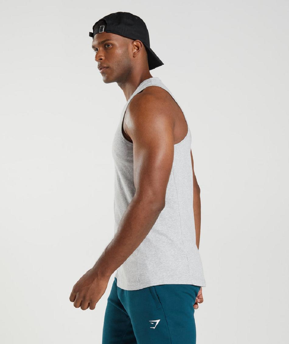 αμανικα μπλουζακια Gymshark React ανδρικα ανοιχτο γκρι | GR_XC1984