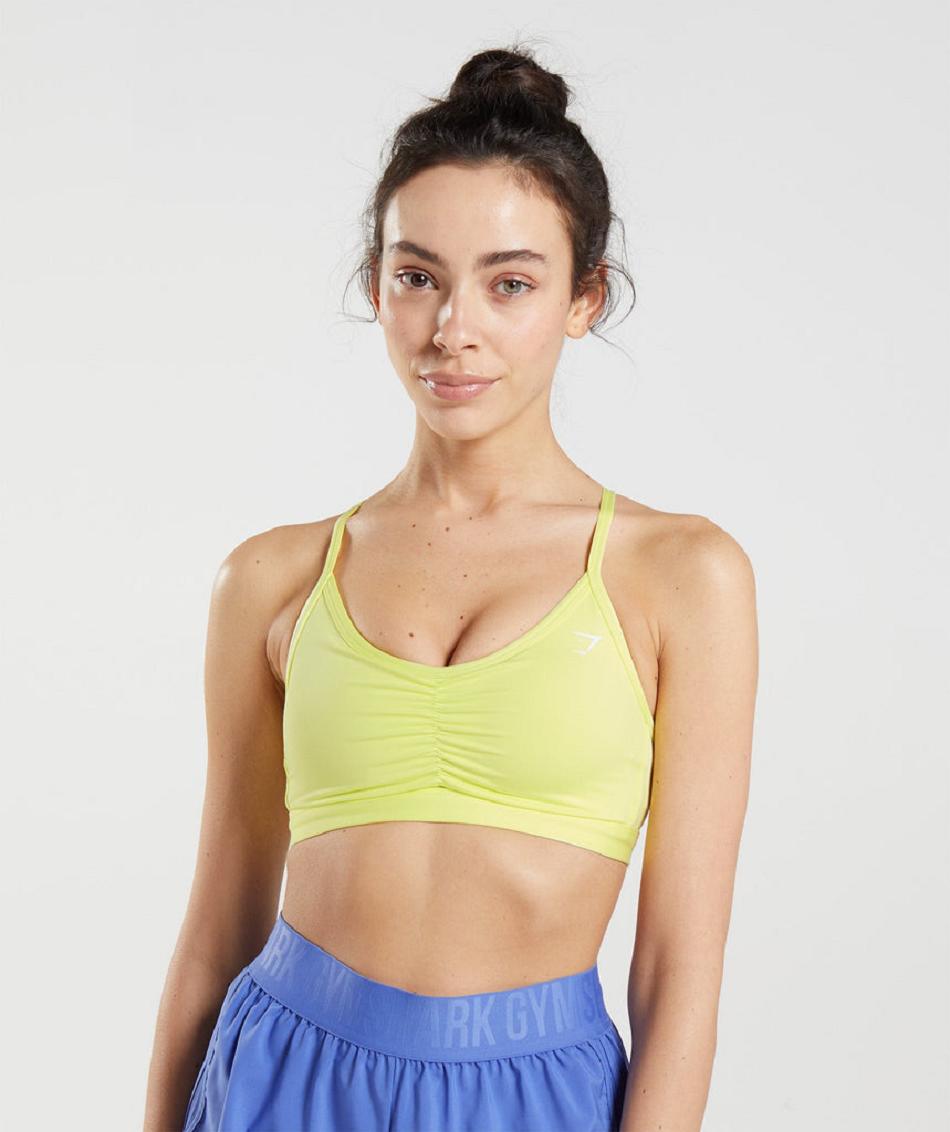 Αθλητικο Σουτιεν Gymshark Ruched Training γυναικεια πρασινο | GR_ED9396