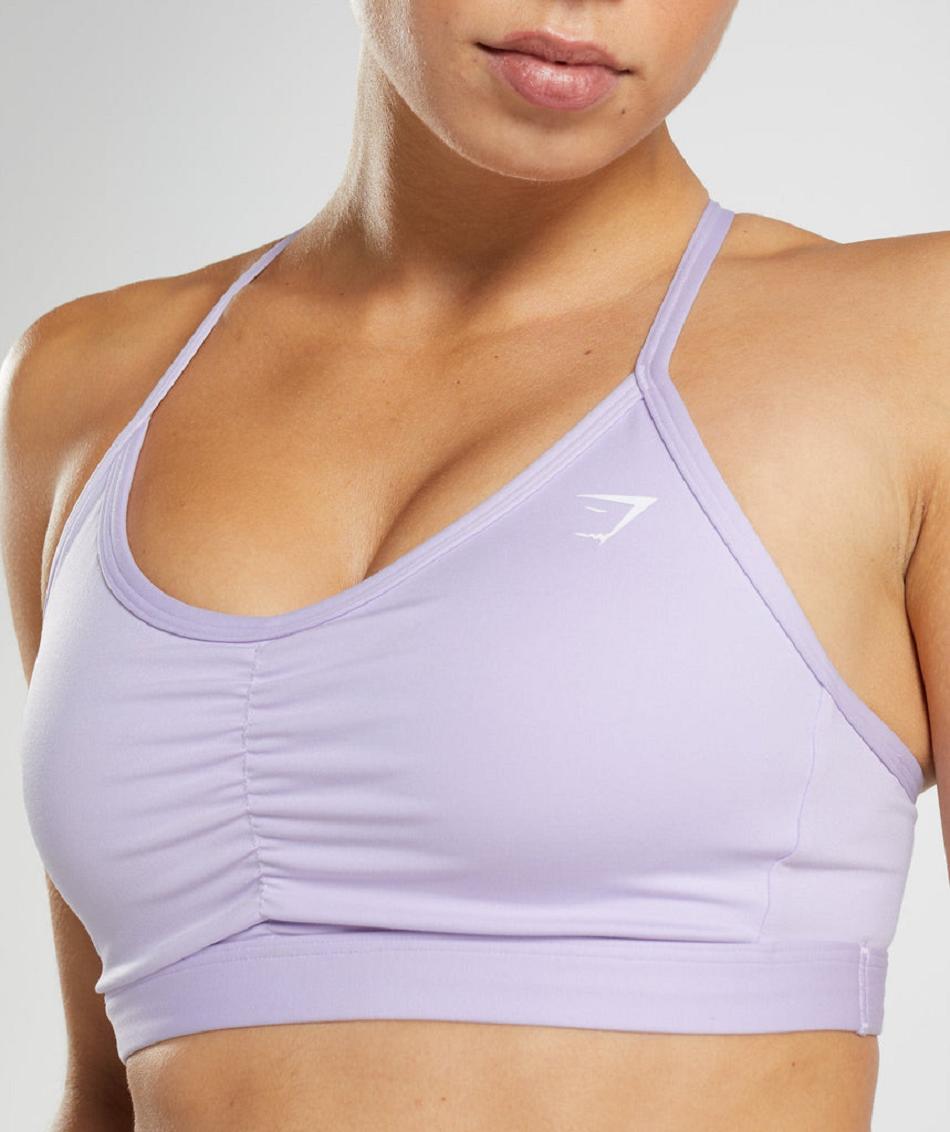 Αθλητικο Σουτιεν Gymshark Ruched γυναικεια μωβ | GR_BO6557