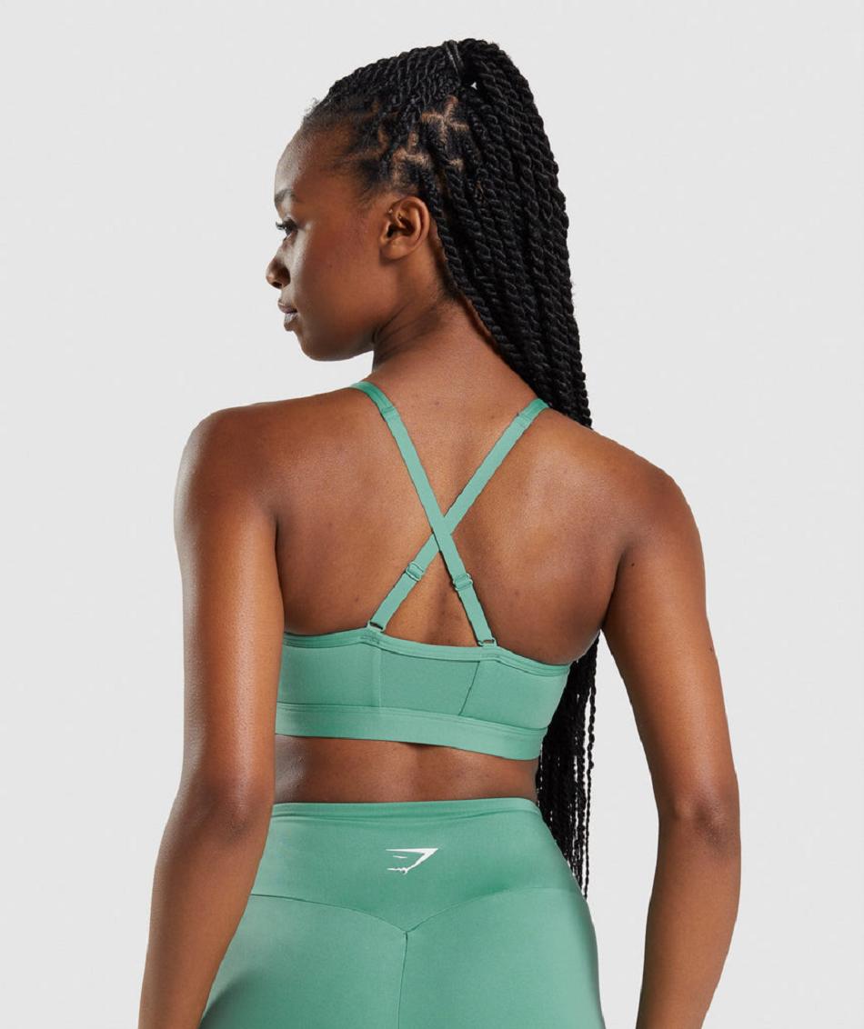 Αθλητικο Σουτιεν Gymshark Ruched γυναικεια πρασινο | GR_IM7012