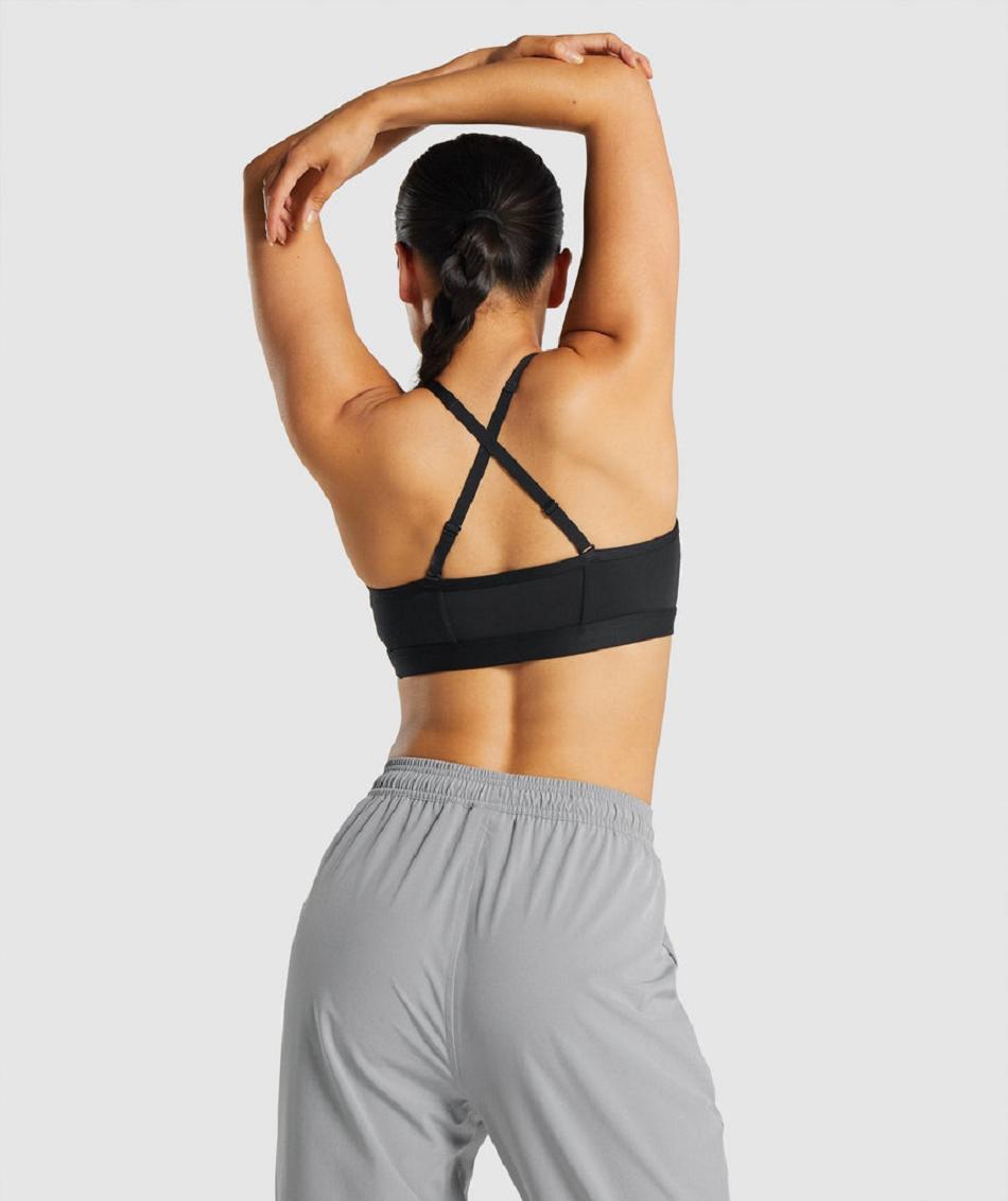 Αθλητικο Σουτιεν Gymshark Ruched γυναικεια μαυρα | GR_S2088
