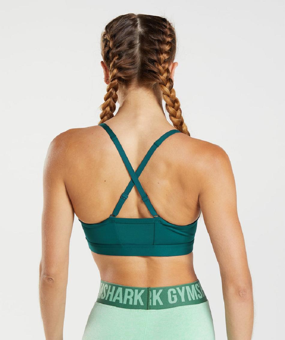 Αθλητικο Σουτιεν Gymshark Ruched γυναικεια τυρκουάζ | GR_TG7322