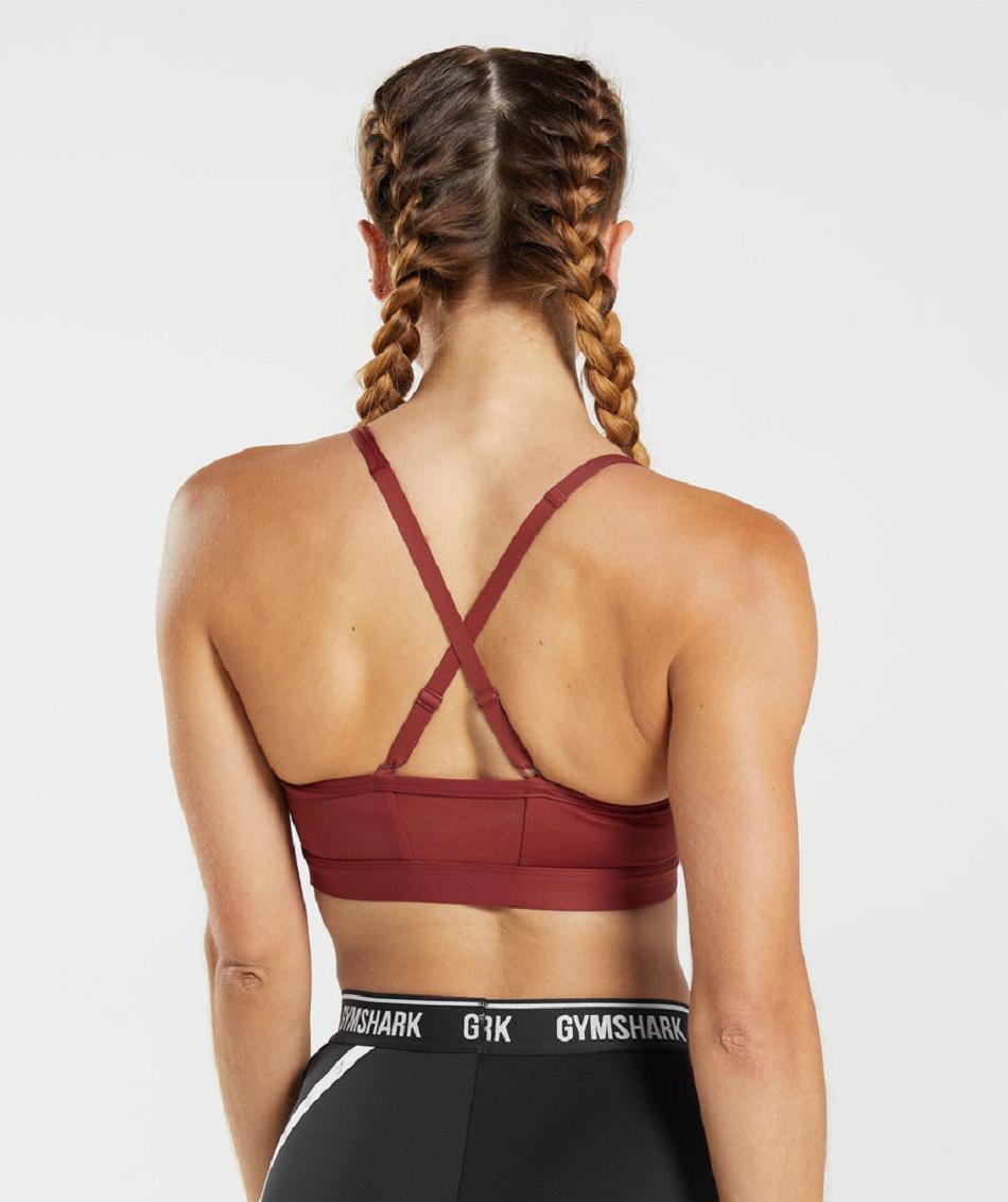 Αθλητικο Σουτιεν Gymshark Ruched γυναικεια κοκκινα | GR_UV1255