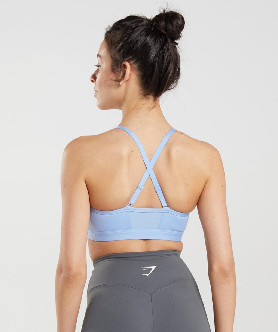 Αθλητικο Σουτιεν Gymshark Ruched γυναικεια μπλε | GR_V1293